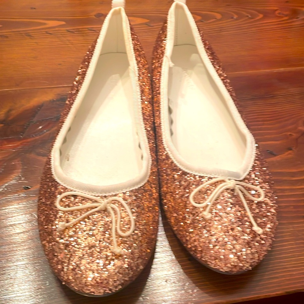 Rose gold sparkle shoes from crew cuts